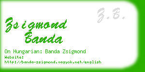 zsigmond banda business card